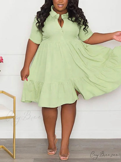 Casual Solid Back Trendy Cut Out T-Shirt Dress