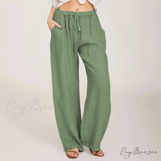 Casual Solid Drawstring Patchwork Low-Waisted Flare Spring Summer Pants