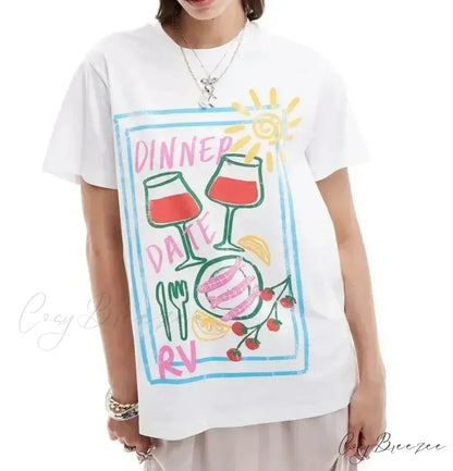 Casual Urban Dark Long Sleeve Tee white9 / S t-shirt-250223