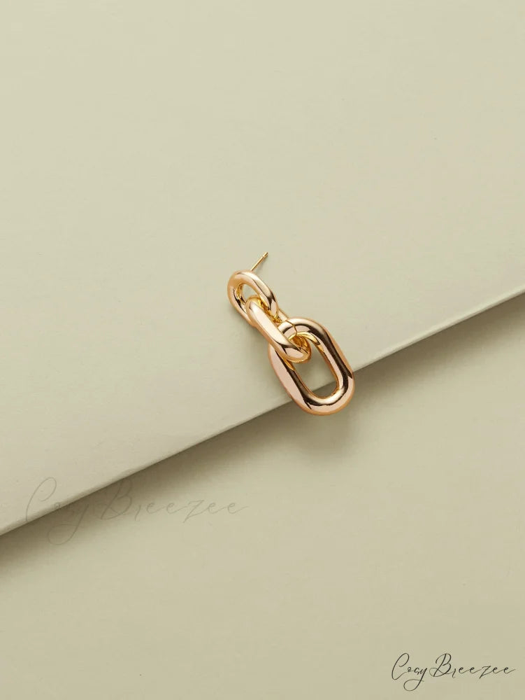 Chain Design Drop Earrings