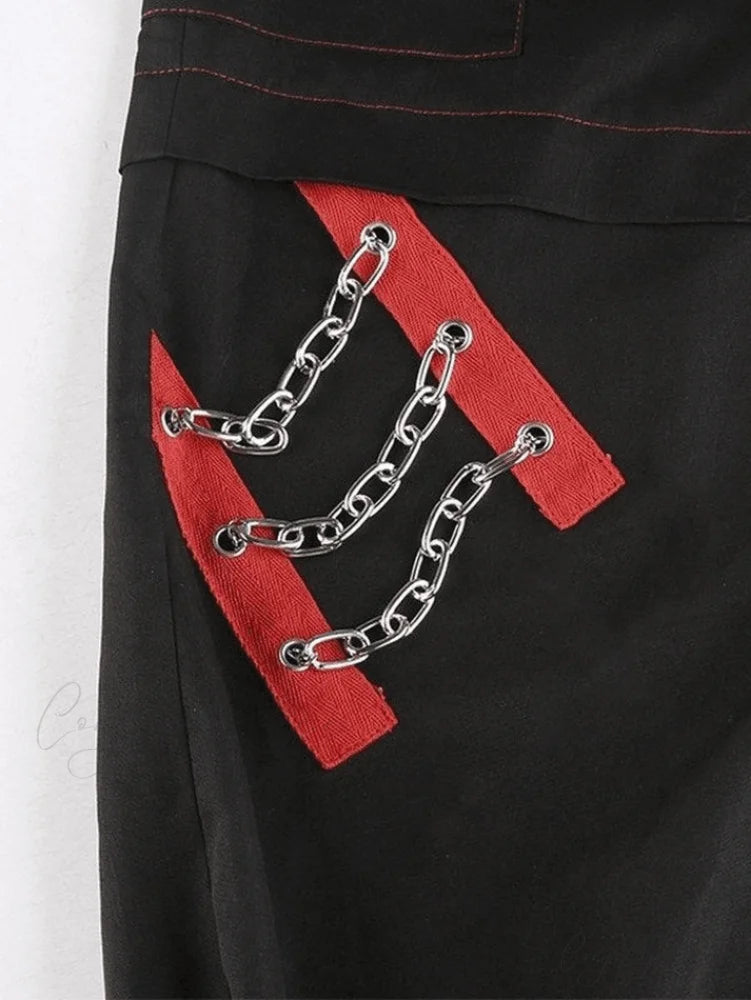 Chain Embellished Split Trendy Bodycon Maxi Dress