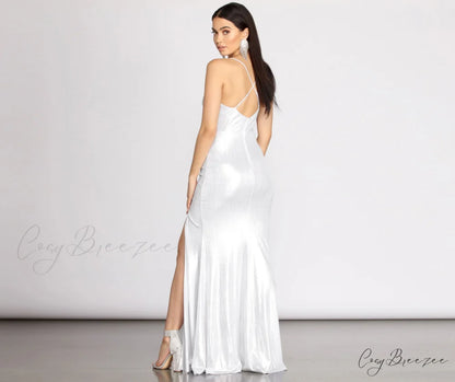 Charlie Metallic Stylish Knit Mermaid Dress