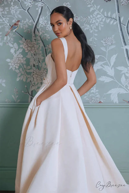Charlotte Satin Graceful A-Line Wedding Dress