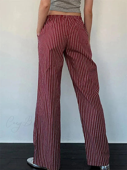 Checkered Pattern Spacious Casual Spring Summer Pant pant-250223