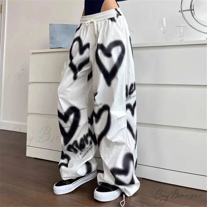 Checkered Pattern Stretchy Pull-Tie Workwear Pant WHITE / XS pant-250223