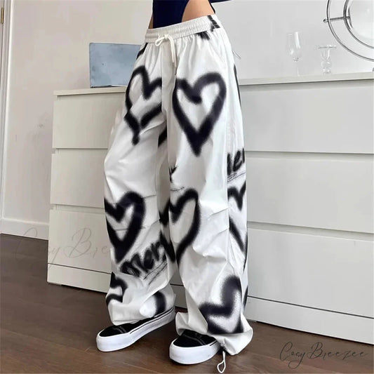 Checkered Pattern Stretchy Pull-Tie Workwear Pant WHITE / XS pant-250223