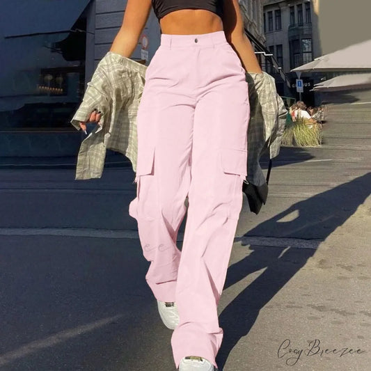 Checkered Pattern Stretchy Waist Pull-Tie Lounge Pant Pink / S pant-250223
