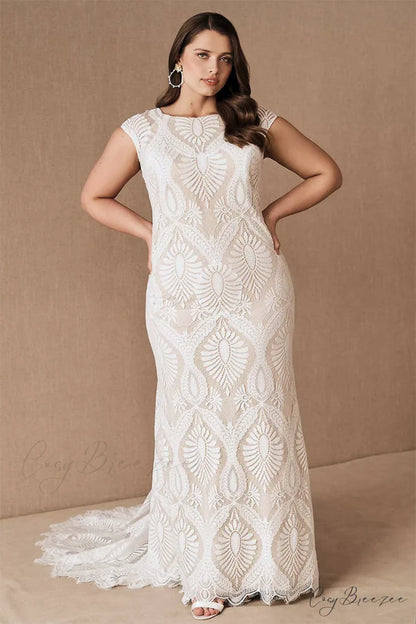Cherished Love Lace Trendy Mermaid Wedding Dress White / 2