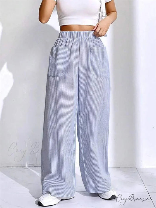 Chic Mesh Sheer Elevated-Waist Floral Flared Pant DARKBLUE2 / S pant-250223