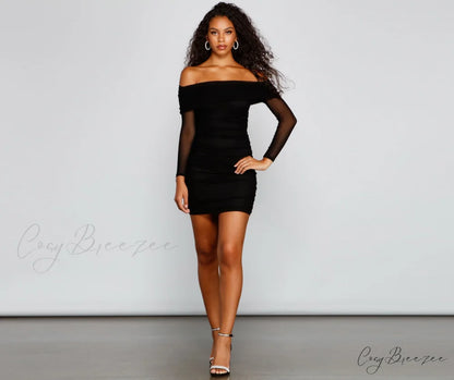 Chic Moment Mesh Charming Bodycon Mini Dress