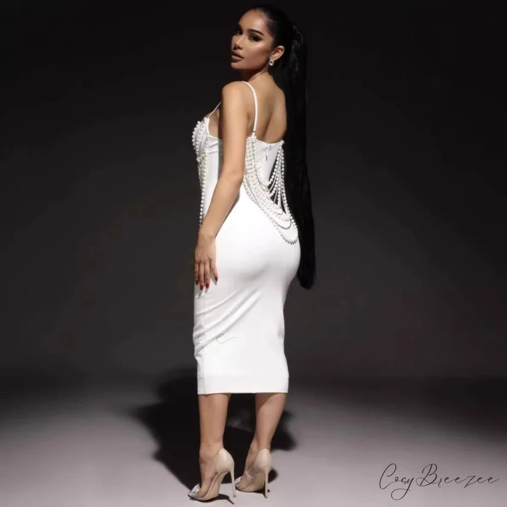 Chic Monochrome Lace Party Dress Formal Dress promdress-250223