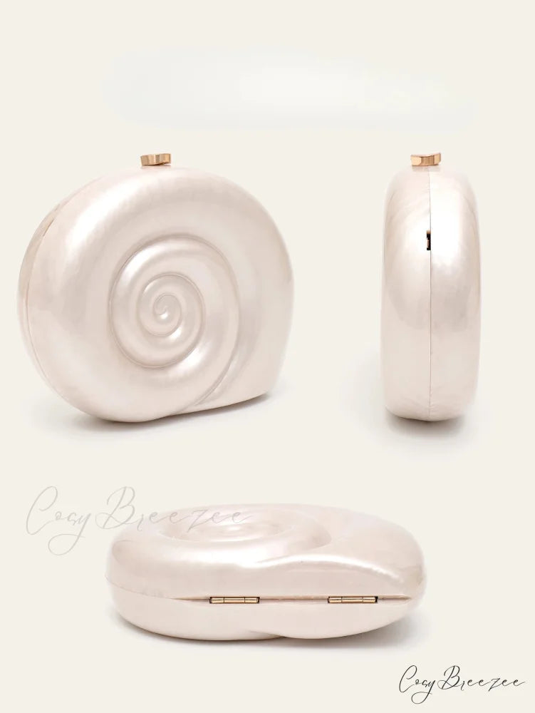 Chic Snail Shaped Acrylic Clutch SHELL clutchbag-250126