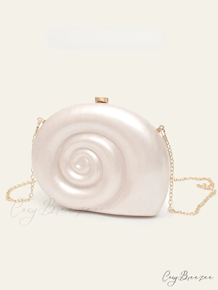Chic Snail Shaped Acrylic Clutch SHELL clutchbag-250126