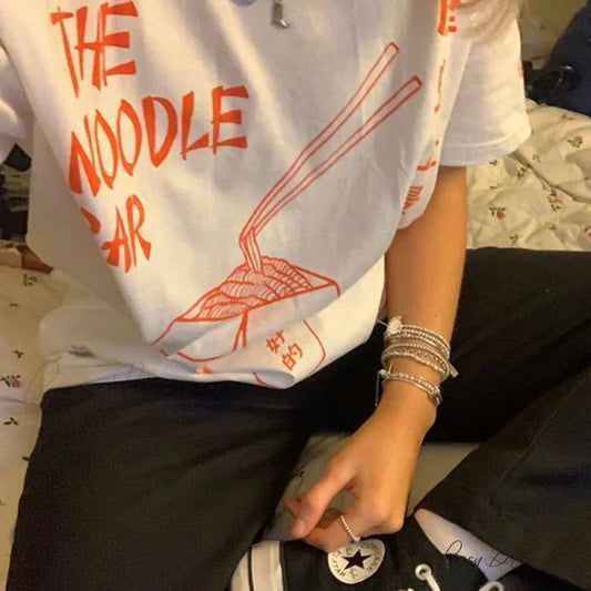 Chinese Noodle Vintage Asian Tee WHITE / S t-shirt-250223