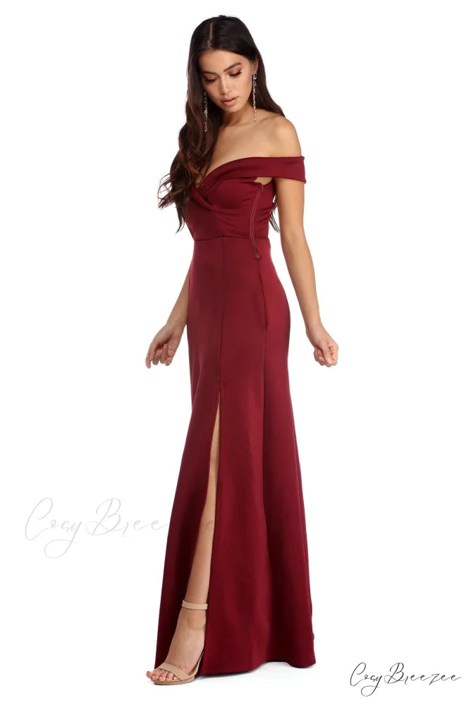 Christine Off The Charming Shoulder Ball Gown