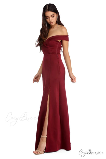 Christine Off The Charming Shoulder Ball Gown