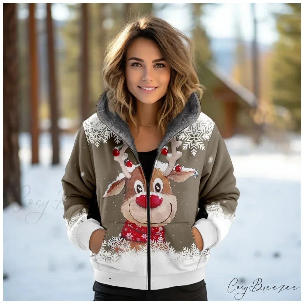 Christmas Sequin Splicing Cardigan Coat green 1 / XXS