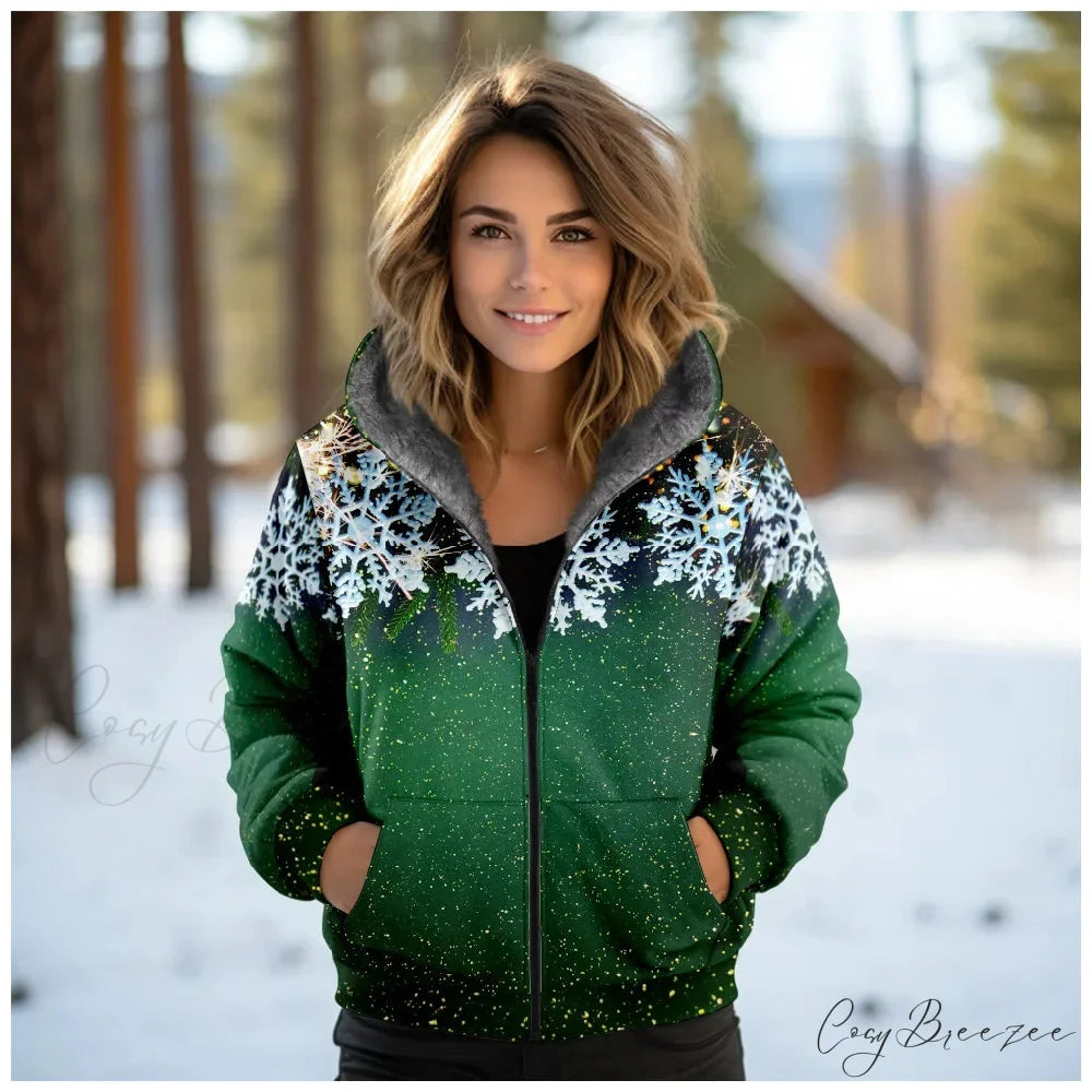 Christmas Sequin Splicing Cardigan Coat green 6 / XXS