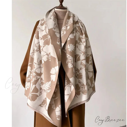 Classic Cashmere Plaid Poncho Scarf Color05 scarf-241228