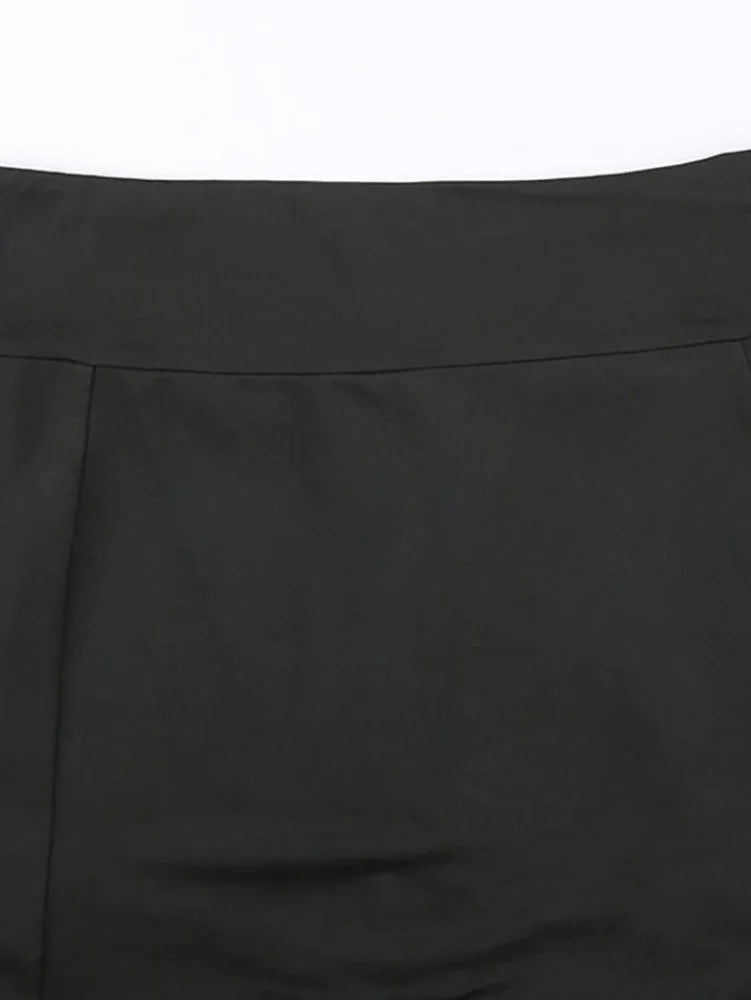 Classic High Waist Straight Leg Slant Sophisticated Pocket Pleated Tailored Pants - Brown
