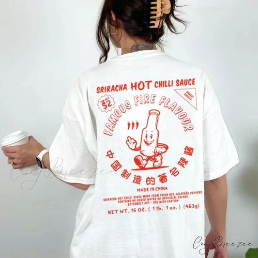 Classic Hot Chili Sauce T-shirt WHITE / S t-shirt-250223