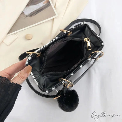Classic Plaid Woolen Luxury Designer Crossbody Clutch handbag-250126