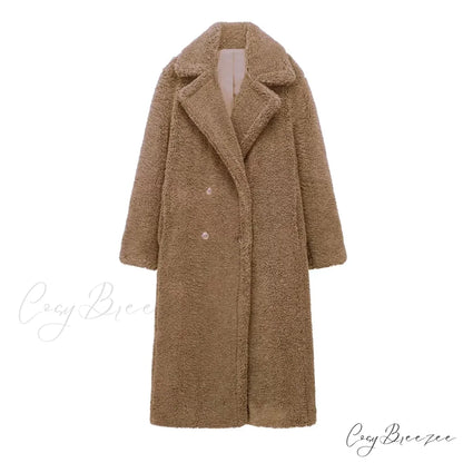 Classic Wool Mix Double-Breasted Coat Brown / XS overcoats-241228