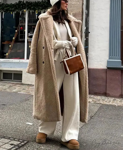 Classic Wool Mix Double-Breasted Coat overcoats-241228