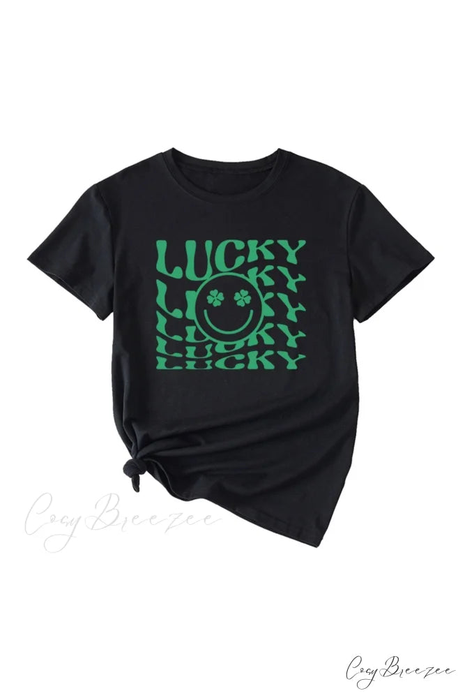 Clover Printed T-shirt Black / S