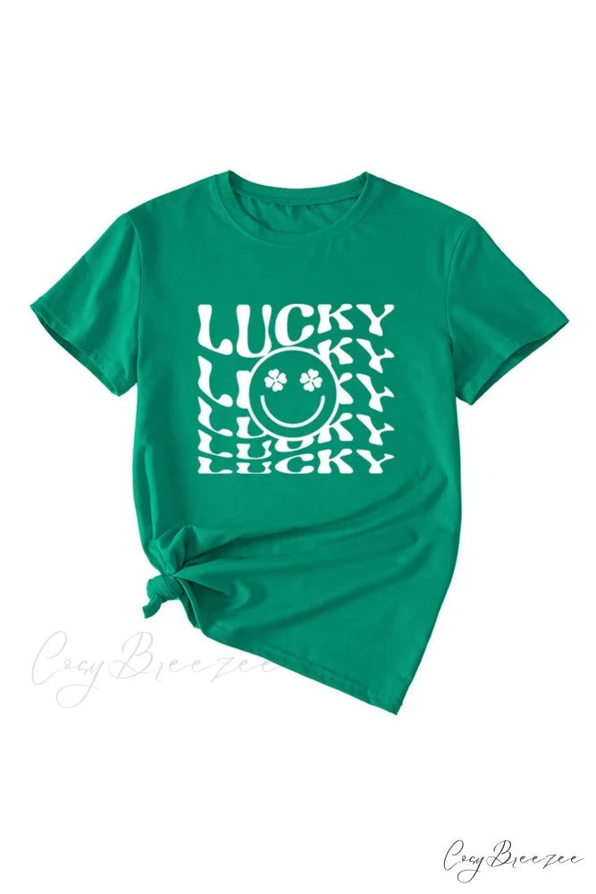 Clover Printed T-shirt Green / S