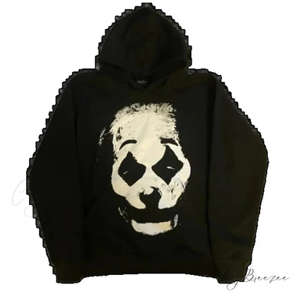 Clown Graphic Oversized Hoodie hoodies-241228