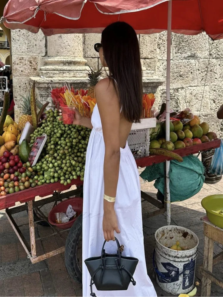 Coastal Cowgirl Open Trendy Back Long Dress