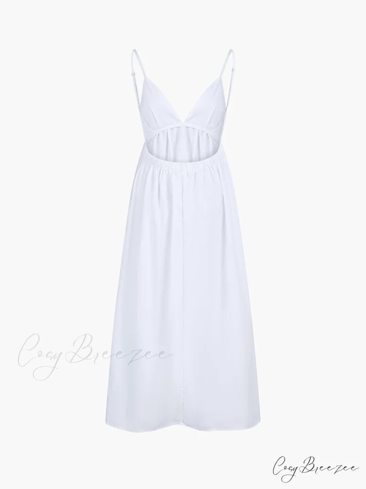 Coastal Cowgirl Open Trendy Back Long Dress