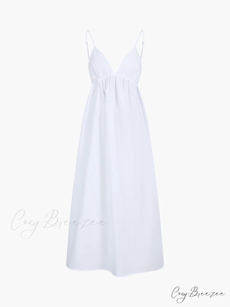 Coastal Cowgirl Open Trendy Back Long Dress