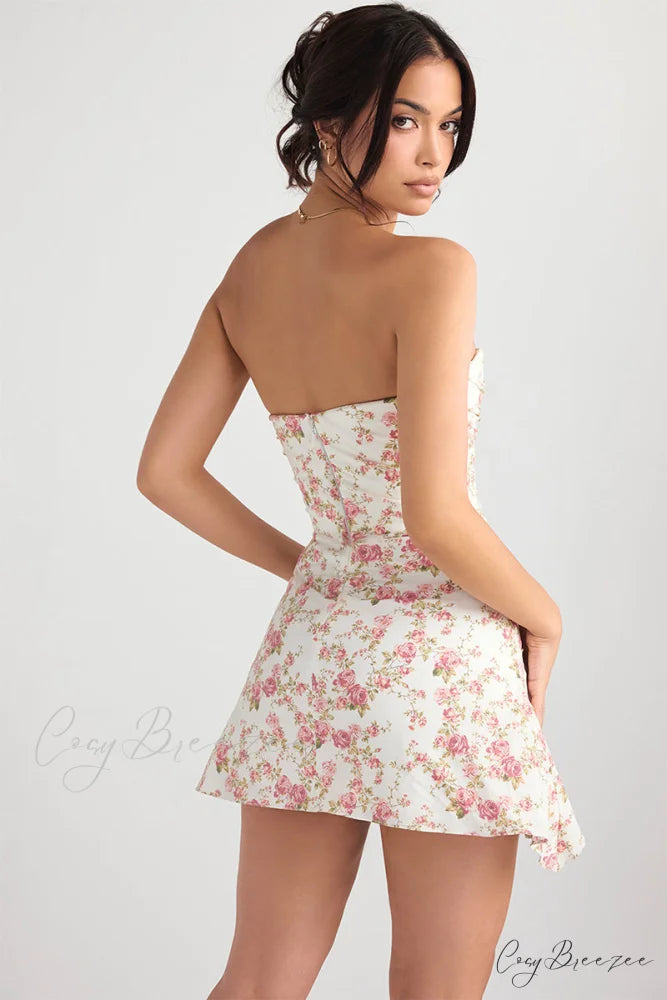 Cocktail Romance Graceful Strapless Mini Dress