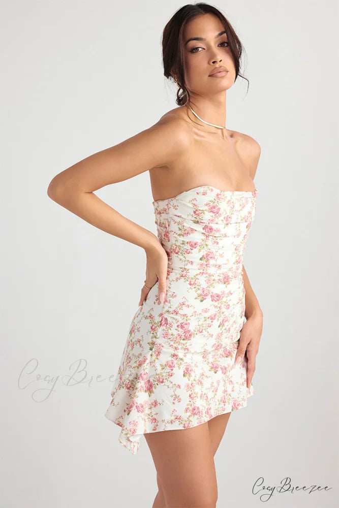 Cocktail Romance Graceful Strapless Mini Dress
