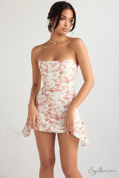 Cocktail Romance Graceful Strapless Mini Dress Multi / XS