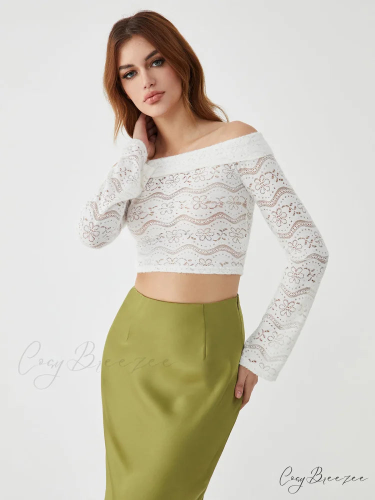 Cold Shoulder Graceful Knitted Blouse