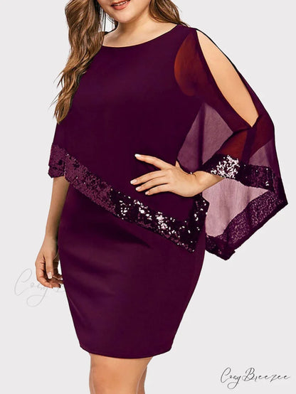 Cold Shoulder Long Trendy Sleeve Knit Top Wine Red / M