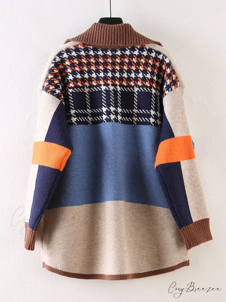 Color Block Graceful Striped Sweater