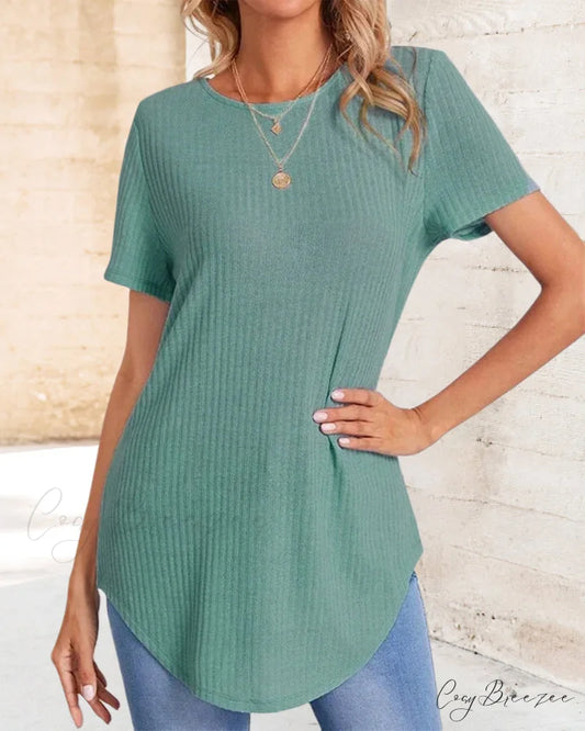 Color Casual Solid - T-Shirt Back Single-Breasted