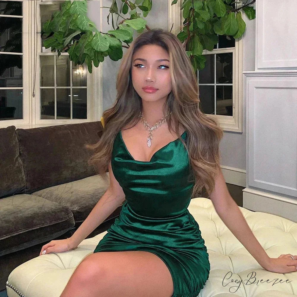 Color Ruffled Off Shoulder Mini Dress