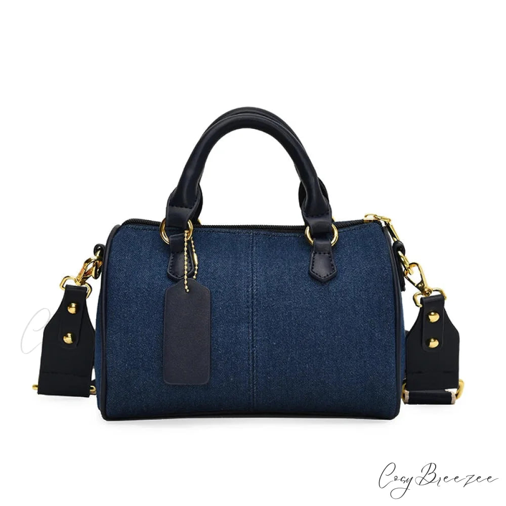 Colorblock Denim Mini Crossbody Bag Blue / 20.5x14x6.5cm handbag-250126