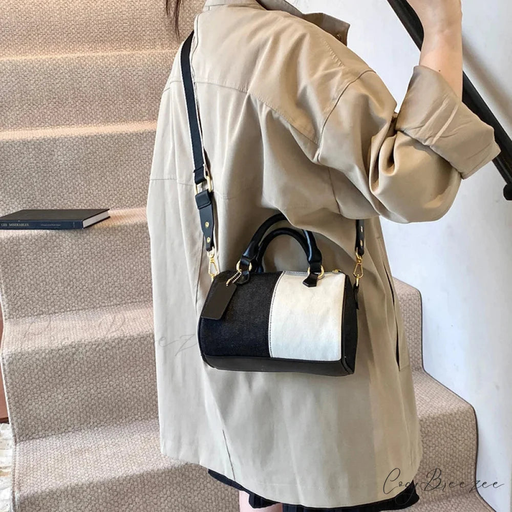 Colorblock Denim Mini Crossbody Bag handbag-250126