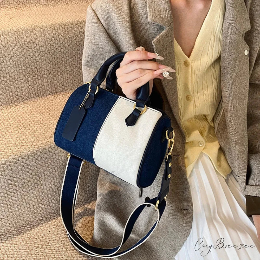 Colorblock Denim Mini Crossbody Bag handbag-250126