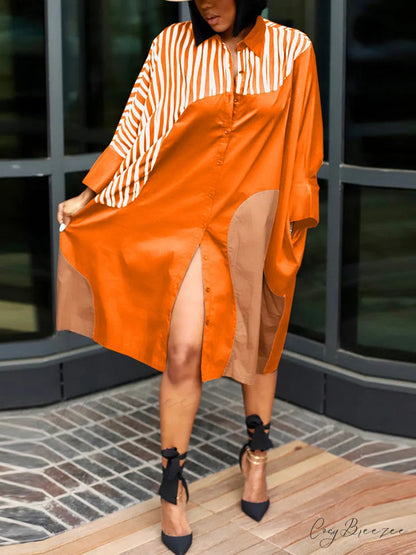 Colorblock Swing Graceful Maxi Skirt