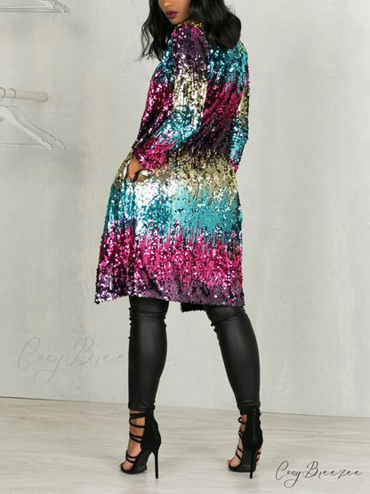 Colorful Striped Graceful Pit Cardigan