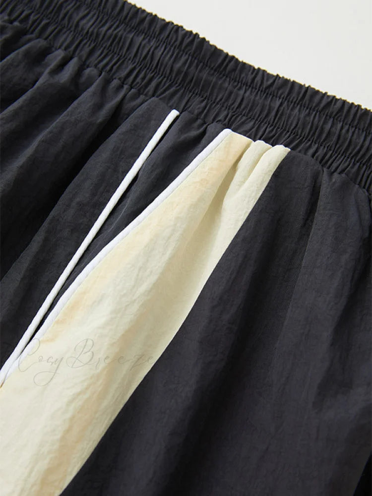 Contrast Paneled Graceful Corset Top