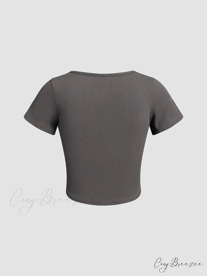 Corset Square Graceful Neck Shirt
