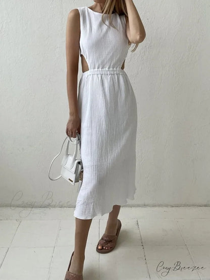 Cotton Holiday Cut Trendy Out Long Dress